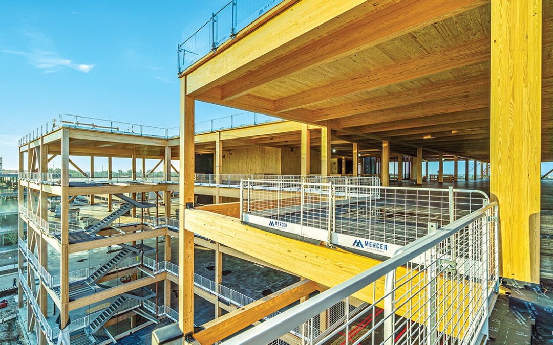 Walmart Home Office Installs Mercer CLT, Glulam